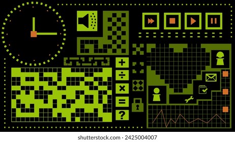 Dot Display Graphics green black