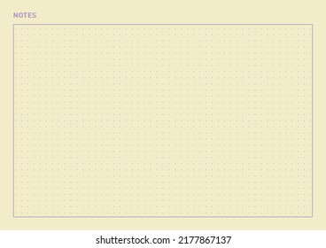 Dot Document Template Illustration For Memo, Schedule, Planner, Diary, Etc.