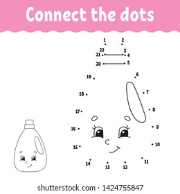 Dot to dot. Draw a line. Handwriting practice. Learning numbers for kids. Education developing worksheet. Activity page. Game for toddler and preschoolers. Isolated vector illustration. Cartoon style.