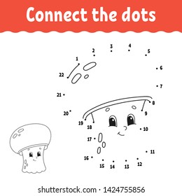 Dot to dot. Draw a line. Handwriting practice. Learning numbers for kids. Education developing worksheet. Activity page. Game for toddler and preschoolers. Isolated vector illustration. Cartoon style.