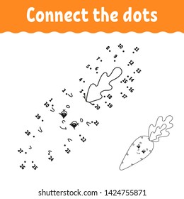 Dot to dot. Draw a line. Handwriting practice. Learning numbers for kids. Education developing worksheet. Activity page. Game for toddler and preschoolers. Isolated vector illustration. Cartoon style.
