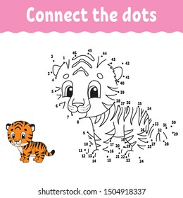 Dot to dot. Draw a line. Handwriting practice. Learning numbers for kids. Education developing worksheet. Activity coloring page. Game for toddler. Isolated vector illustration. Cartoon style.