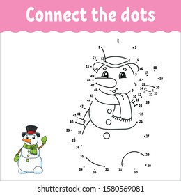 Dot to dot. Draw a line. Handwriting practice. Learning numbers for kids. Activity worksheet. With answer. Game for toddler. Isolated vector illustration. Cute character. Cartoon style.