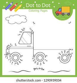 Dot Dot Drawing Worksheet Drawing Tutorial Stock Vector (Royalty Free ...