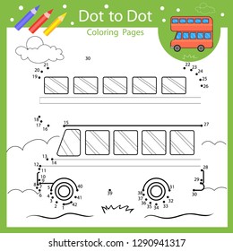 Dot Dot Drawing Worksheet Drawing Tutorial Stock Vector (Royalty Free ...