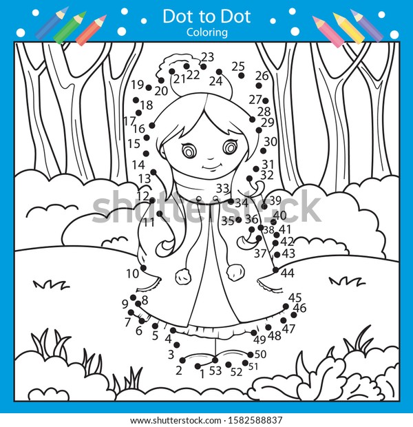 Dot Dot Drawing Worksheets Drawing Tutorial Stock Vector Royalty Free 1557