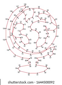 Dot To Dot Educational Game. School Globe.