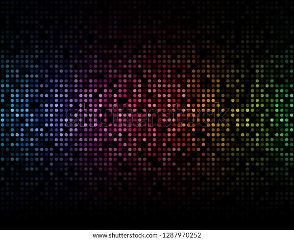 Dot Fade Rainbow Dark Color Background Stock Vector Royalty