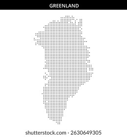 Dot filled outline of Greenland