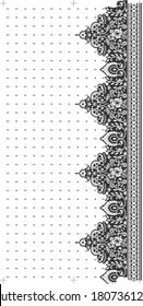 dot and flower border pattern  for fabric print and home decor or background and wallpaper and tiles use