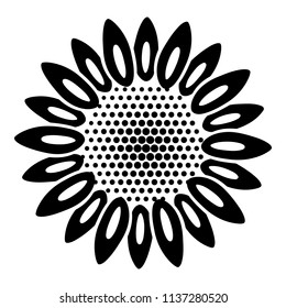 Dot flower icon. Simple illustration of dot flower vector icon for web design isolated on white background