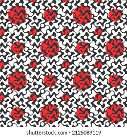 Dotflorenmuster. Trendy nahtlose Vektorgrafik-Blumenmuster. Endlos drucken. Stoff, Wand, Papierdruck. Hintergrund, Textur.