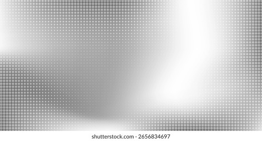 Dot foil mesh background with metal mirror texture. Chrome gradient silver abstract simple