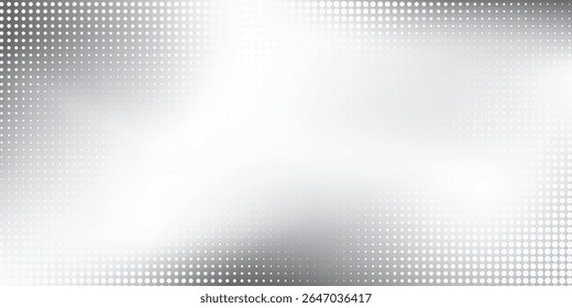 Dot foil silver mesh background with metal mirror texture. Chrome gradient surface design abstract