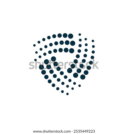 dot forms shield logo template