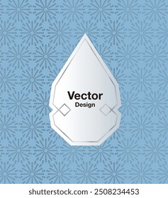 Marco de punto Glam Decoración Brillo Glow Water Drop Frame Patrón Tarjeta 