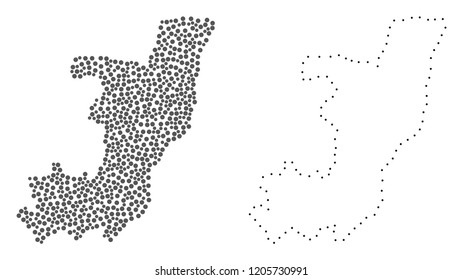 Dot Frame Map Republic Congo Formed Stock Vector (Royalty Free ...