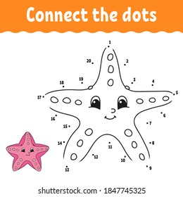 Dot to dot game. Draw a line. For kids. Activity worksheet. Coloring book. With answer. Cartoon character.