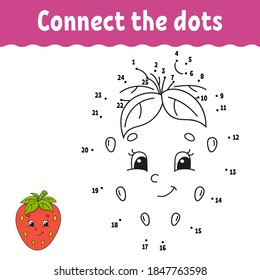 Dot to dot game. Draw a line. For kids. Activity worksheet. Coloring book. With answer. Cartoon character.