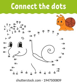 Dot to dot game. Draw a line. For kids. Activity worksheet. Coloring book. With answer. Cartoon character. Vector illustration.