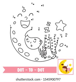 Dot To Dot Game Illustration For Children Education