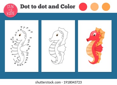 Dot to dot game for kids home schooling. Coloring page for children education. Number drawing line puzzle game. Mathematics activity, task homework study. Home schooling Coloring book vector.