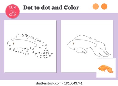 Dot to dot game for kids home schooling. Coloring page for children education. Number drawing line puzzle game. Mathematics activity, task homework study. Home schooling Coloring book vector.