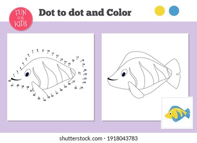 Dot to dot game for kids home schooling. Coloring page for children education. Number drawing line puzzle game. Mathematics activity, task homework study. Home schooling Coloring book vector.