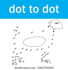 dot to dot game for kids vector dot to dot animals