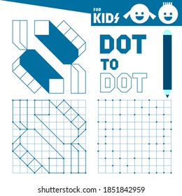 Dot to dot games for kids. Pisces zodiac. Connect the dots and drawing two fishes. Coloring page. Book. Puzzle activity worksheet. Sketch vector illustration