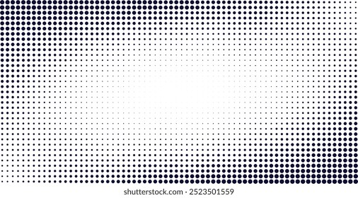 Dot gradient background with grunge texture, comic noise, and vintage bitmap effect. Pixelated grain, halftone pattern, and duotone design, perfect for retro manga projects. Vector