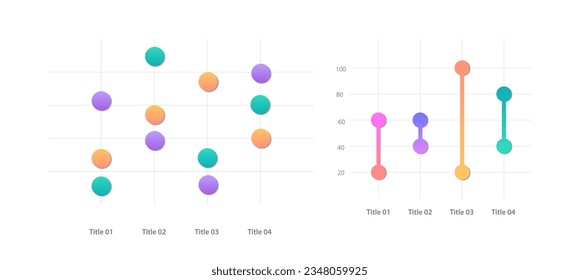 Juego de plantillas de diseño de gráfico de degradado de puntos. Desarrollo demográfico mundial. Indicadores sociales. Presentación de datos visuales. Colección de diagramas estadísticos. Multitud de tipos de letra Pro-Bold, con uso regular