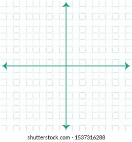 Dot graph paper, white paper with green dots and green x y lines