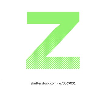 dot graphic bold font and alphabet vector / z halftone