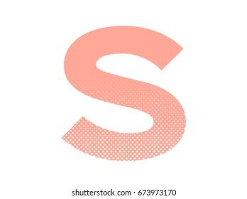 dot graphic bold font and alphabet vector / s