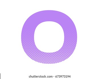 dot graphic bold font and alphabet vector / o