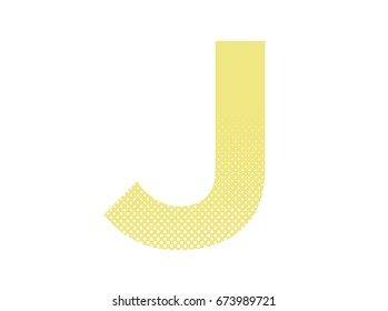 dot graphic bold font and alphabet vector / j