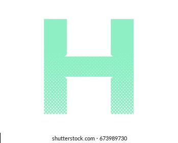 dot graphic bold font and alphabet vector / h