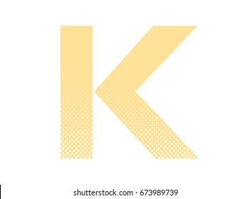 dot graphic bold font and alphabet vector / k