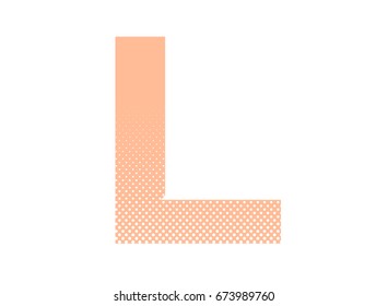 dot graphic bold font and alphabet vector / l