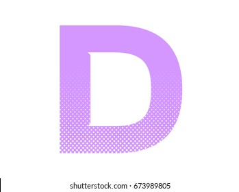 dot graphic bold font and alphabet vector / d
