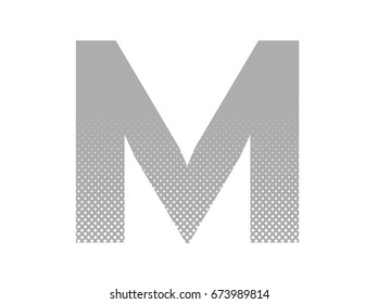 dot graphic bold font and alphabet vector / m