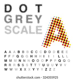 Dot Grey Scale typography