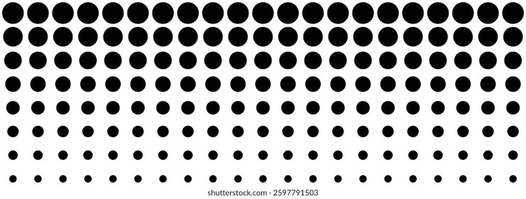 Dot grid pattern vector illustration. Wave halftone pattern. Polka dot pattern template Monochrome dotted texture modern seamless