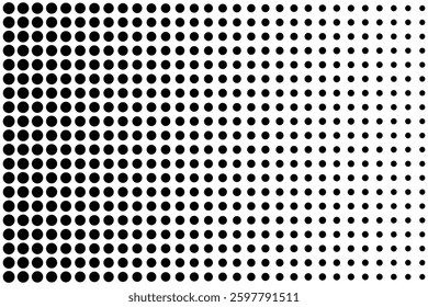 Dot grid pattern vector illustration. Wave halftone pattern. Polka dot pattern template Monochrome dotted texture modern seamless