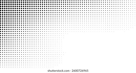 Dot grid pattern vector illustration. Simple black white point background with small and large abstract