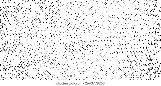 Ilustração do vetor de padrão de grade de pontos. Fundo de ponto branco preto simples com pequenos e grandes pontos polka. Malha pontilhada futurista abstrata com efeito gradiente. Design digital mínimo geométrico.