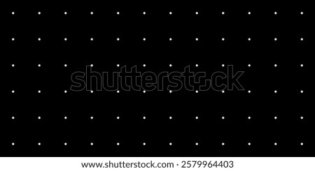 Dot grid pattern vector illustration. Simple black white point background with small polka dots. Abstract futuristic dotted mesh. Repeat noise tiny polka. Geometric minimal digital design