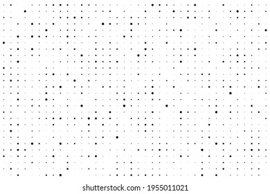 Dot grid. Seamless pattern. Subtle halftone patern. Small dots. Point texture. Digital background. Points design for prints. Rectangle black and white dotted pattern. Abstract  geometric dotty. Vector