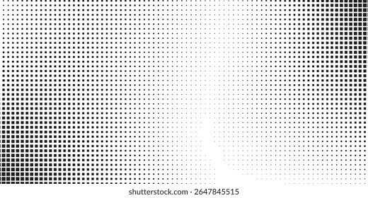 Dot grunge halftone gradient background. Faded grit noise texture. White and black sand wallpaper abstract